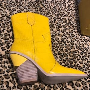fendi yellow cowboy boots